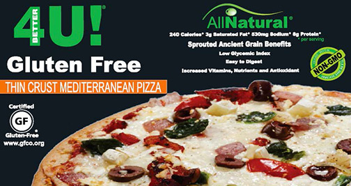 Certified gluten free pizzas